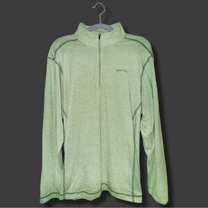 EUC - Orvis Lightweight Light Green 1/4 Zip